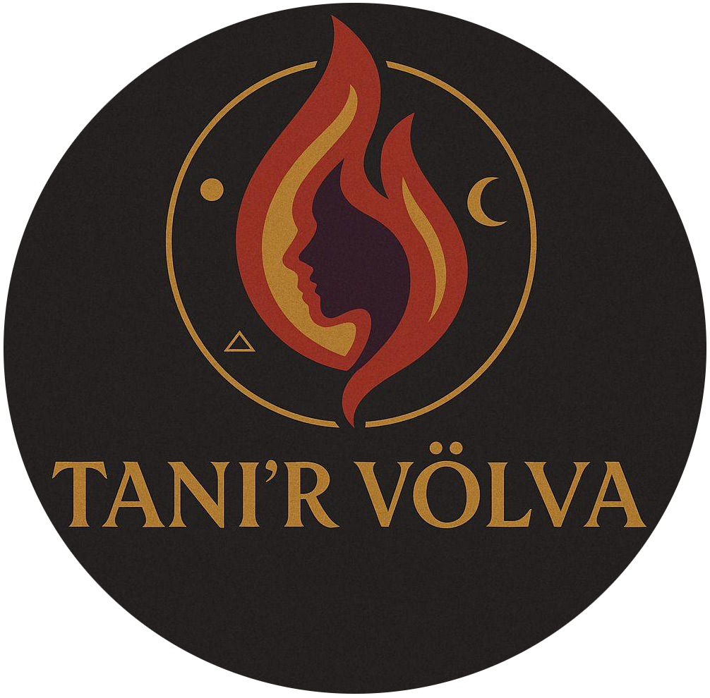 Logo de Tani’r Völva, espace spirituel dédié aux cercles, rituels et à la transformation intérieure